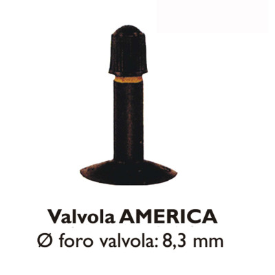 CAMERA D'ARIA  - 700 X 35/43 VALVOLA AMERICA 34 MM - 700 X 35/43 VALVOLA AMERICA 34 MM