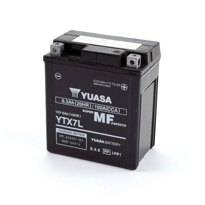 BATTERIA YUASA  YTX7L (SIGILLATA ATTIVATA - FACTORY SEALED) 12V/6AH