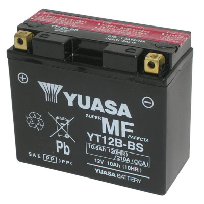 BATTERIA YUASA YT12B-BS (SIGILLATA CON ACIDO A CORREDO) 12V/10AH