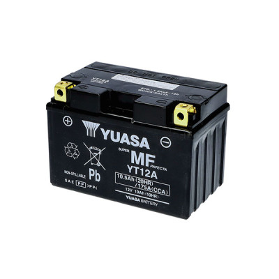 BATTERIA YUASA YT12A (SIGILLATA ATTIVATA - FACTORY SEALED) 12V/9,5AH