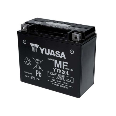 BATTERIA YUASA YTX20L (SIGILLATA ATTIVATA - FACTORY SEALED) 12V/18AH