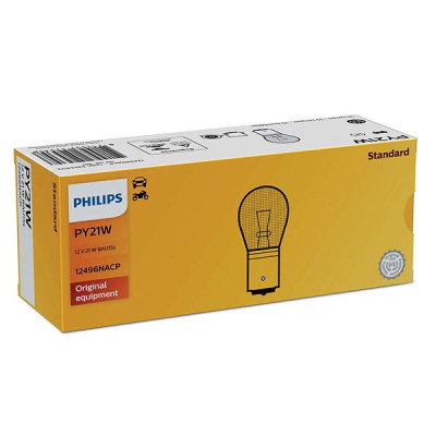 LAMPADA PHILIPS PY21W ARANCIO - 12V 21W BAU5s - (Rif.Philips: 12496NACP)