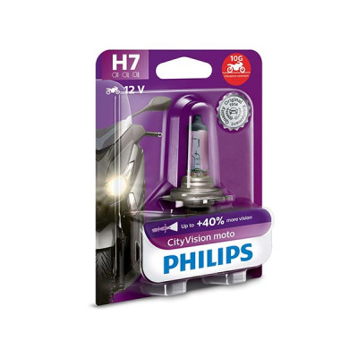 LAMPADA PHILIPS H7 CITY VISION - 12V 55W - (Rif.Philips: 12972CTVBW)