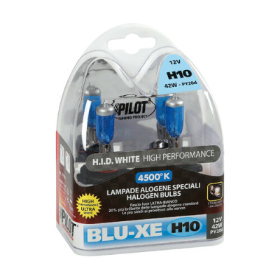 12V Lampada alogena Blu-Xe - H10 - 42W - PY20d - 2 pz  - Scatola Plast.