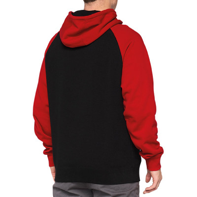 FELPA CON CAPPUCCIO 100% BARRAGE CHILI PEPPER/BLACK (TAGLIA XL)