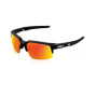 OCCHIALI DA SOLE 100% SPEEDCOUPE - SOFT TACT BLACK - LENTI HIPER MULTISTRATO A SPECCHIO ROSSE