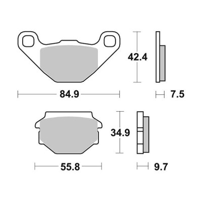 PASTIGLIE FRENO WRP (Rif.WRP WG-7284-F6) Equivalente SBS 684HF