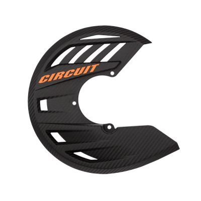 COPRIDISCO CARBON LOOK CON SCRITTA ARANCIONE (Rif.CIRCUIT: CD007-2DS) Rif.CIRCUIT: CD007-2DS