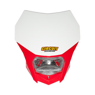 PORTAFARO BAGUS BIANCO-ROSSO CON LAMPADA ALOGENA 12V 35/35W (Rif.CIRCUIT: HL020-2A2) Rif.CIRCUIT: HL020-2A2