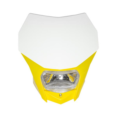 PORTAFARO BAGUS BIANCO-GIALLO CON LAMPADA ALOGENA 12V 35/35W (Rif.CIRCUIT: HL020-262) Rif.CIRCUIT: HL020-262