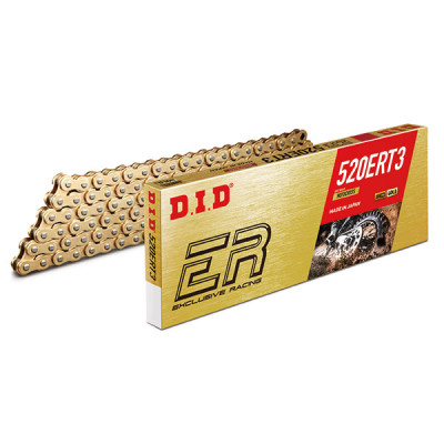 CATENA DID 520ERT3 (Gold & Gold) - Lunghezza: 102 maglie con giunto a clip (RJ)