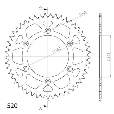 CORONA IN ALLUMINIO P520 - Z49 (DIS.00534)