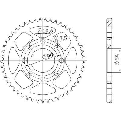 CORONA IN ACCIAIO P428 - Z42 (DIS.10201)