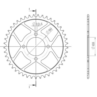 CORONA IN ACCIAIO P520 - Z42 (DIS.10206)