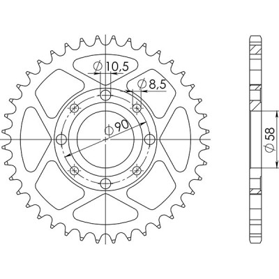 CORONA IN ACCIAIO P520 - Z40 (DIS.10214)