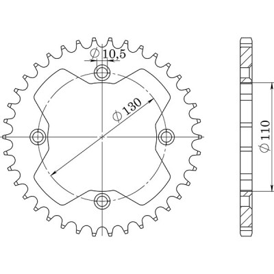 CORONA IN ACCIAIO P520 - Z38 (DIS.10318)