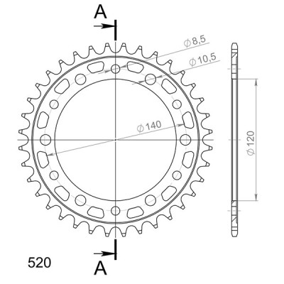 CORONA IN ACCIAIO P520 - Z36 (DIS.10337)