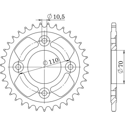 CORONA IN ACCIAIO P520 - Z35 (DIS.10406)