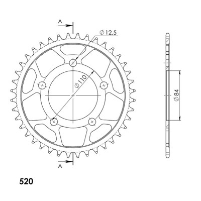 CORONA IN ACCIAIO P520 - Z40 (DIS.10521)