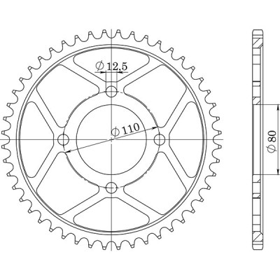 CORONA IN ACCIAIO P530 - Z38 (DIS.10603)