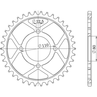 CORONA IN ACCIAIO P630 - Z38 (DIS.10604)