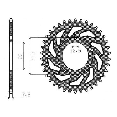 CORONA IN ACCIAIO P525 - Z40 (DIS.10608)