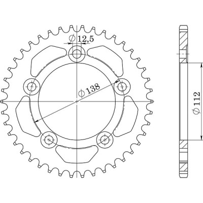 CORONA IN ACCIAIO P525 - Z43 (DIS.10613)