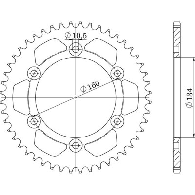 CORONA IN ACCIAIO P525 - Z46 (DIS.10617)