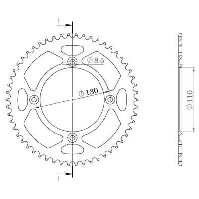 CORONA IN ALLUMINIO P420 - Z49 (DIS.11104)