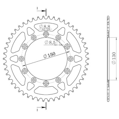 CORONA IN ALLUMINIO P520 - Z40 (DIS.11304)