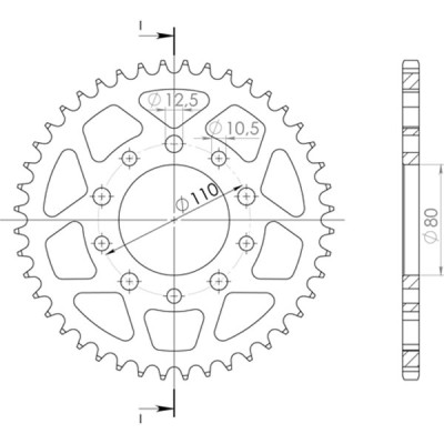 CORONA IN ALLUMINIO P530 - Z41 (DIS.11508)