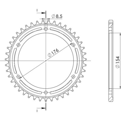 CORONA IN ALLUMINIO P530 - Z43 (DIS.11607)