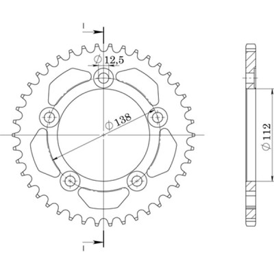 CORONA IN ALLUMINIO P525 - Z42 (DIS.11613)