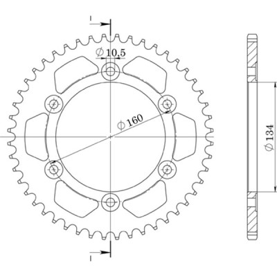 CORONA IN ALLUMINIO P525 - Z42 (DIS.11617)