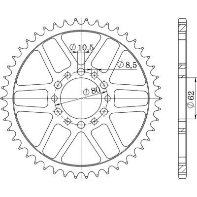 CORONA IN ACCIAIO P520 - Z46 (DIS.12300)