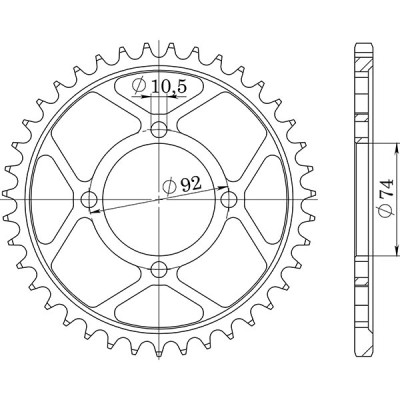 CORONA IN ACCIAIO P530 - Z39 (DIS.12303)