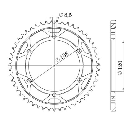 CORONA IN ACCIAIO P428 - Z47 (DIS.12313)