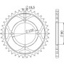 CORONA IN ACCIAIO P530 - Z38 (DIS.12402)