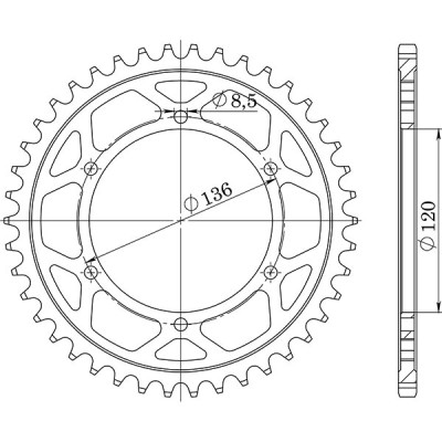 CORONA IN ACCIAIO P530 - Z38 (DIS.12507)