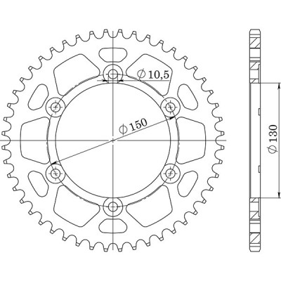 CORONA IN ACCIAIO P530 - Z38 (DIS.12801)