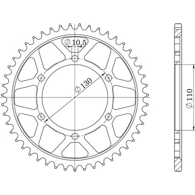 CORONA IN ACCIAIO P530 - Z38 (DIS.12813)