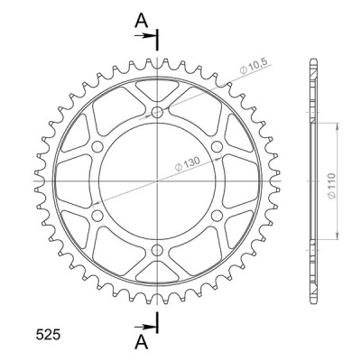 CORONA IN ACCIAIO P525 - Z44 (DIS.12815)