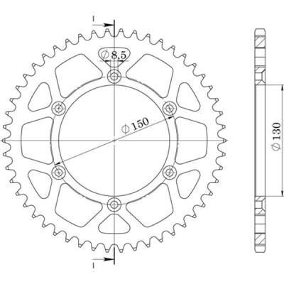 CORONA IN ALLUMINIO P520 - Z43 (DIS.13323)