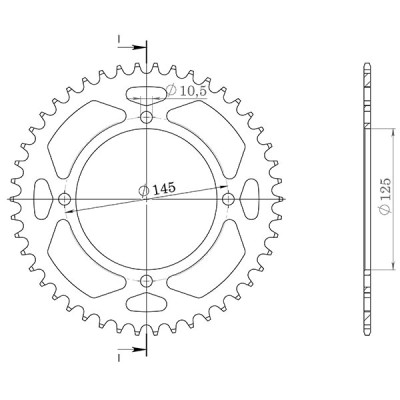 CORONA IN ALLUMINIO P520 - Z39 (DIS.13505)