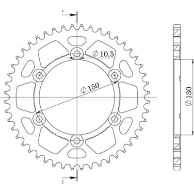 CORONA IN ALLUMINIO P530 - Z39 (DIS.13801)