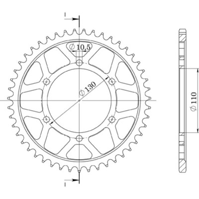 CORONA IN ALLUMINIO P530 - Z43 (DIS.13813)