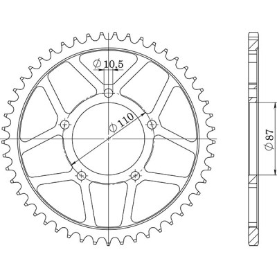 CORONA IN ACCIAIO P525 - Z44 (DIS.14404)