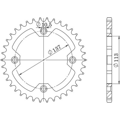 CORONA IN ACCIAIO P520 - Z36 (DIS.14409)