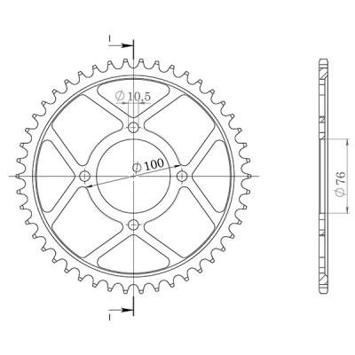 CORONA IN ACCIAIO P530 - Z46 (DIS.14800)