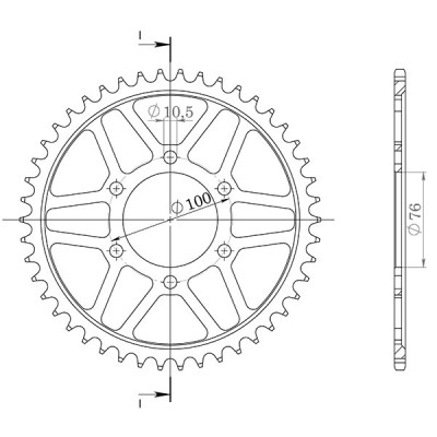 CORONA IN ACCIAIO P530 - Z38 (DIS.14803)